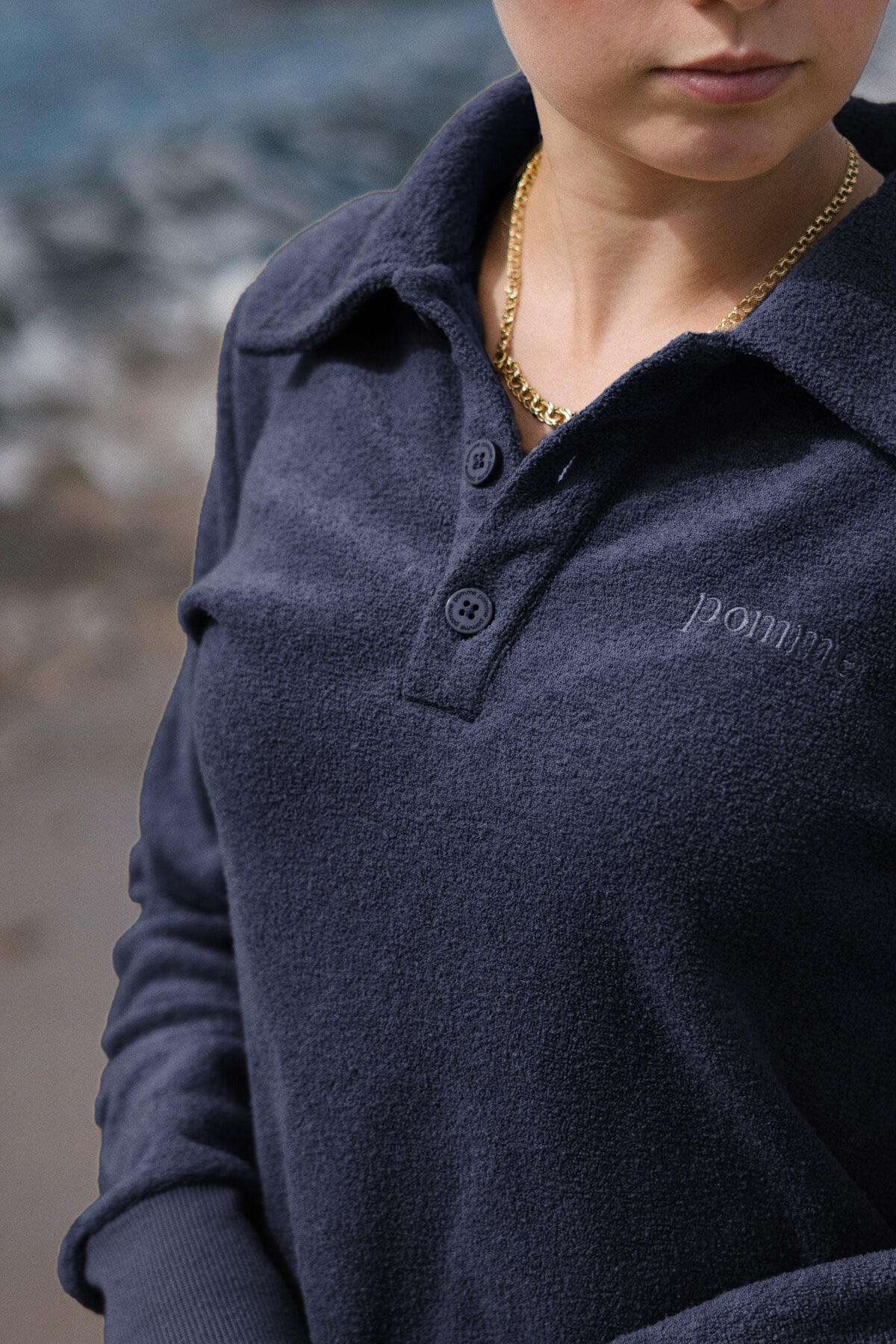 Chemise Riviera en éponge, bleu nuit 3/7
