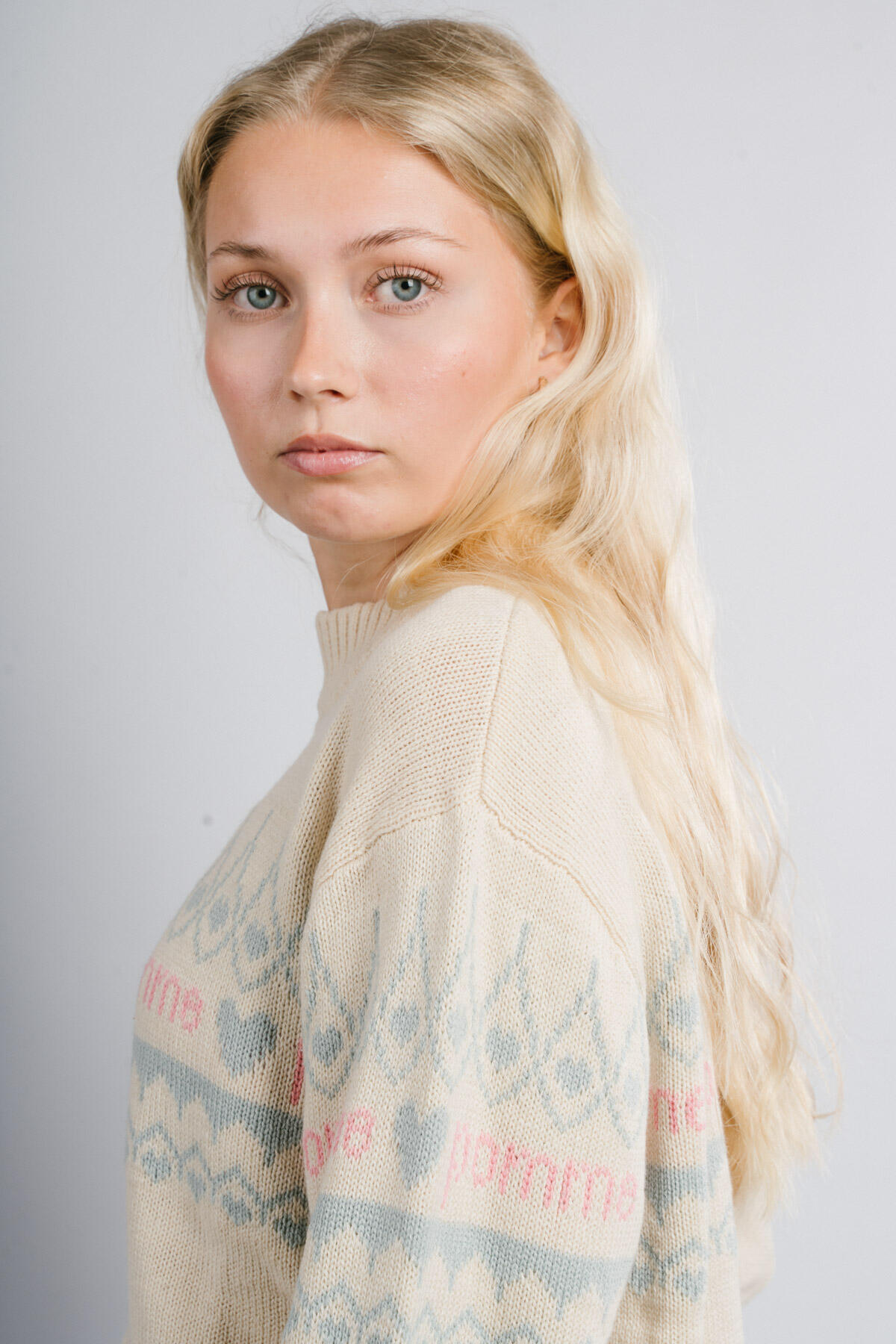 Maglione in maglia Kiara, crema 2/7
