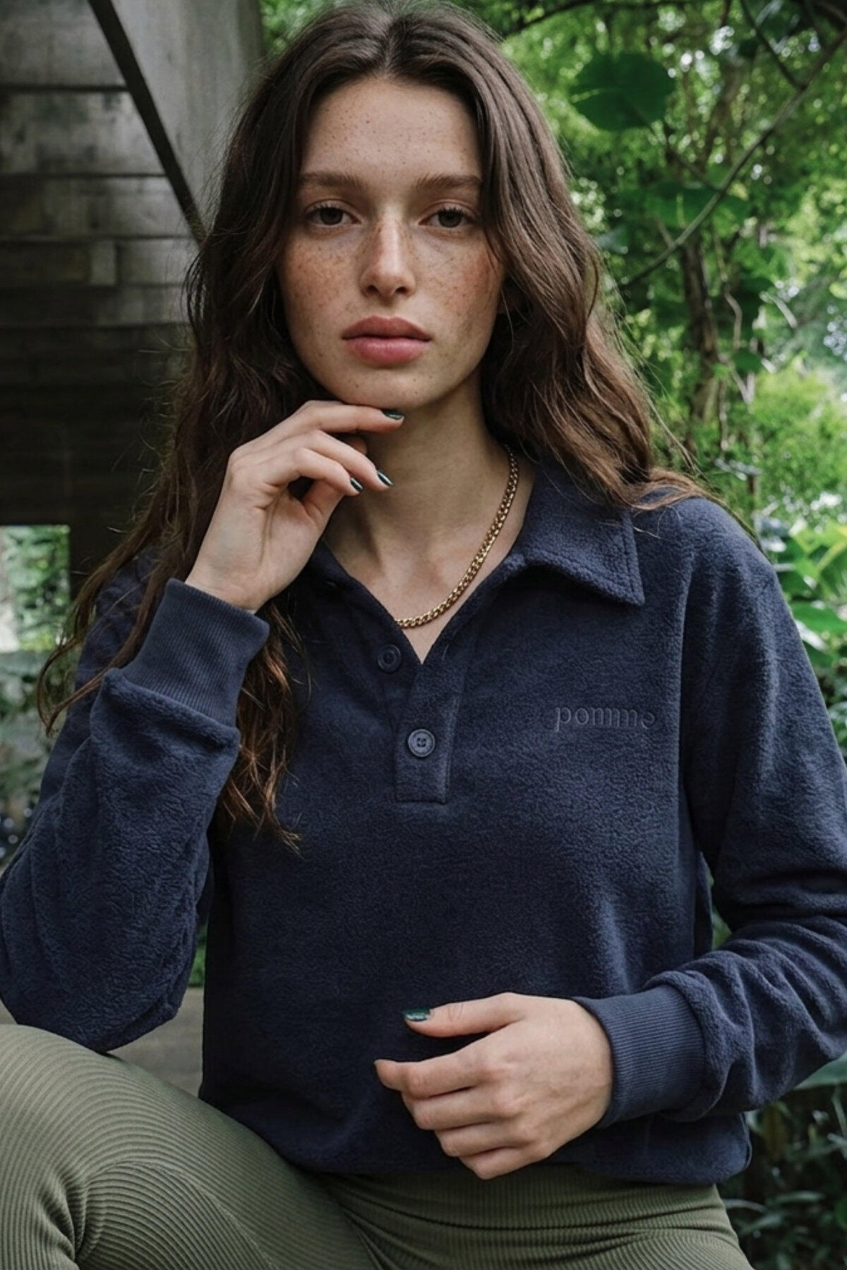 Chemise Riviera en éponge, bleu nuit 2/7