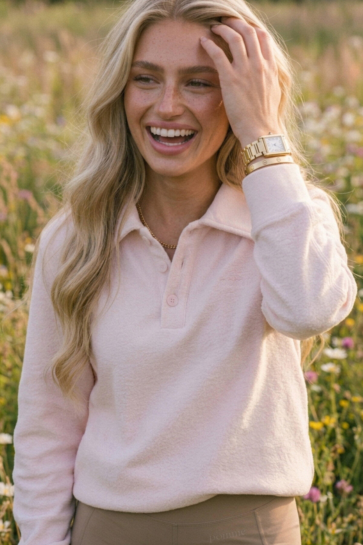 Chemise en éponge Riviera, rose guimauve 2/7