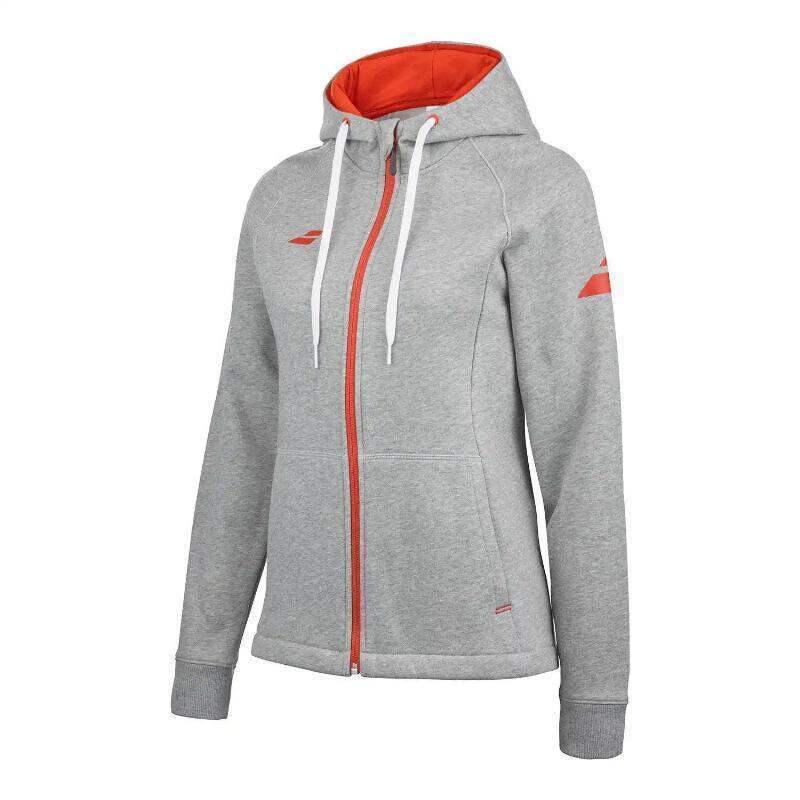 Chaqueta Babolat Exercise Gris Jaspeado Mujer 2/5