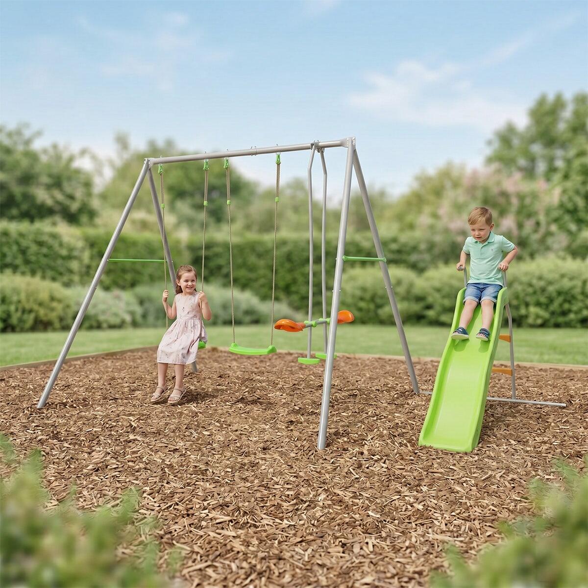 Portique metal 2,20 m Axion Raphael 5 enfants 2/7