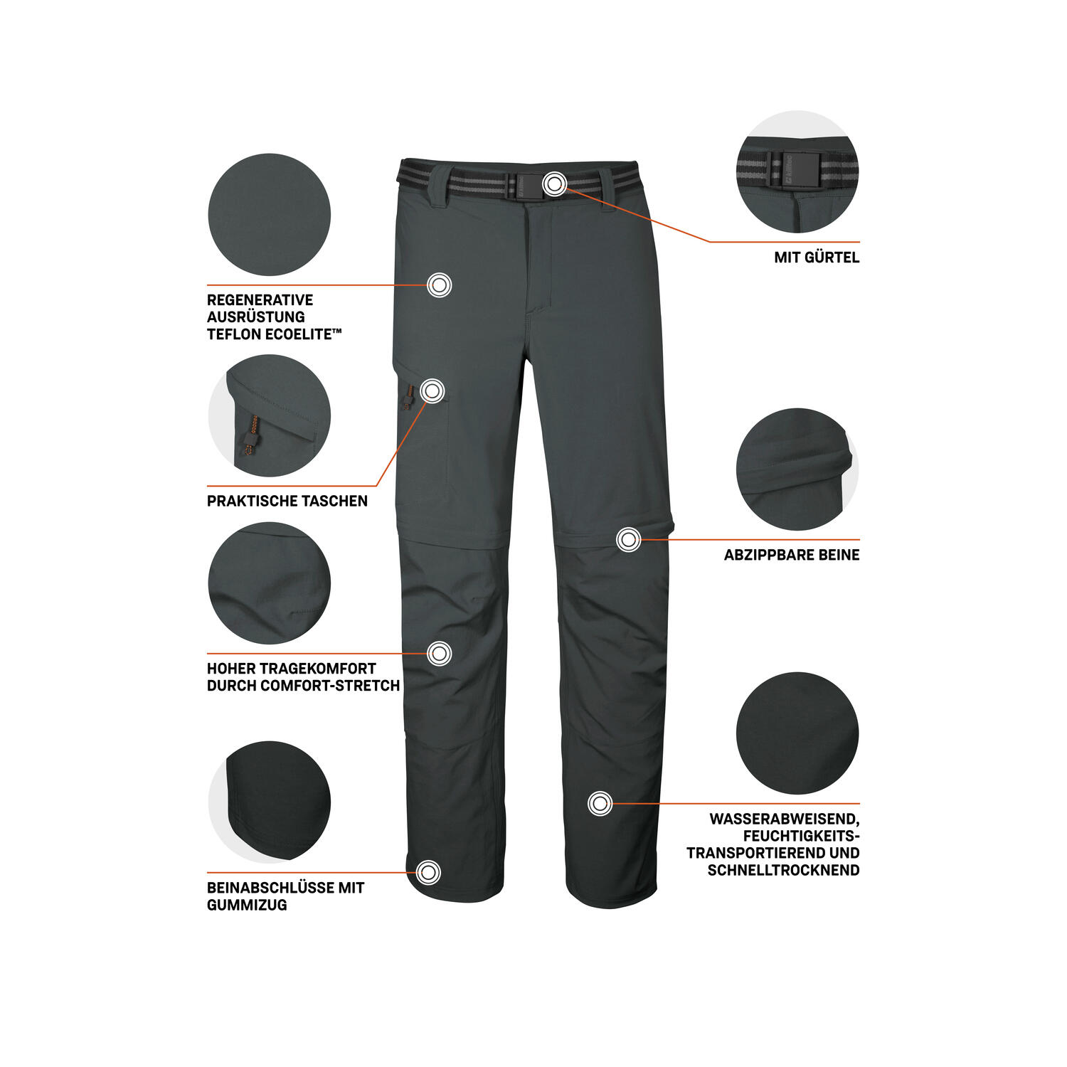 Herren Zip-Off Hose KOS 13 5/5