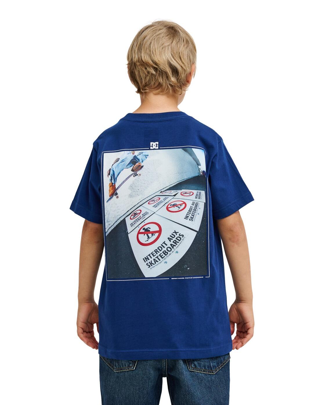 T-Shirt à manches courtes NO SKATEBOARDING Bleu Garçon 2/4