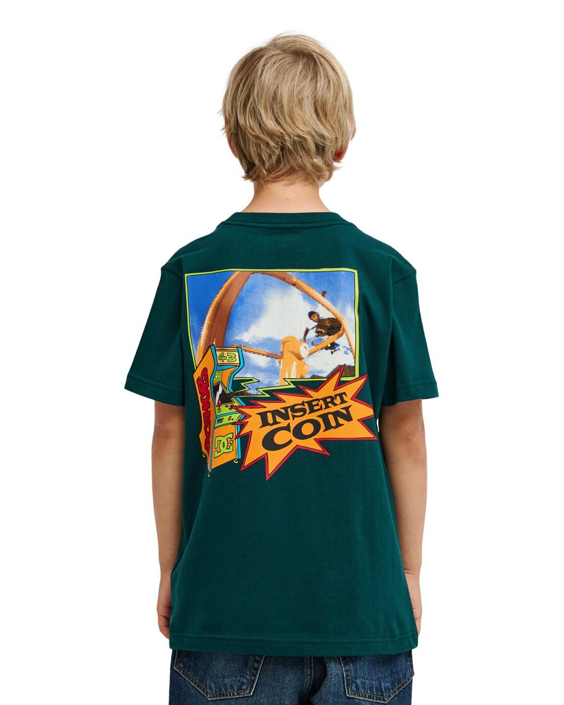 Camiseta de manga corta INSERT A COIN Verde Niño 2/4