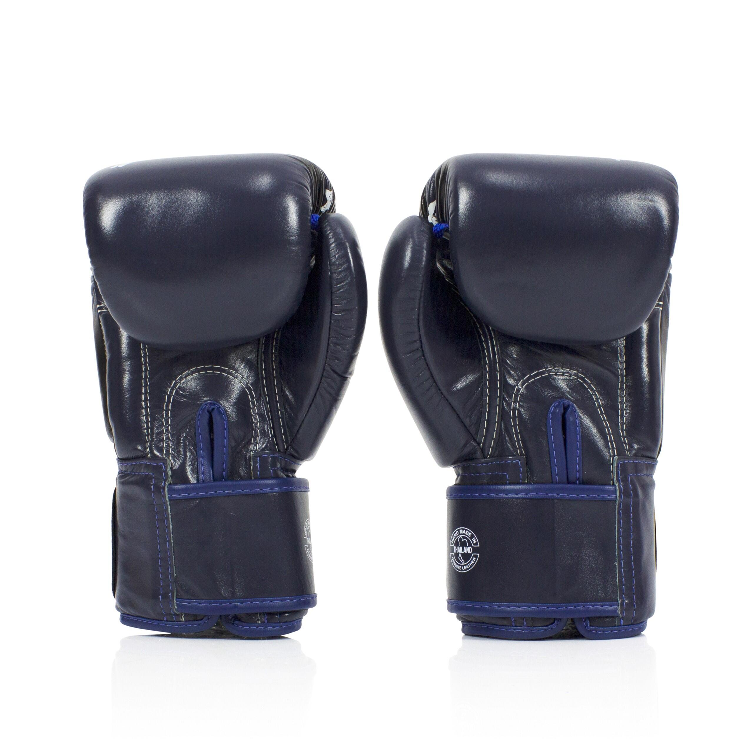 Fairtex Rękawice Bokserskie ze skóry naturalnej BGV1 Nation Niebieskie 4/4