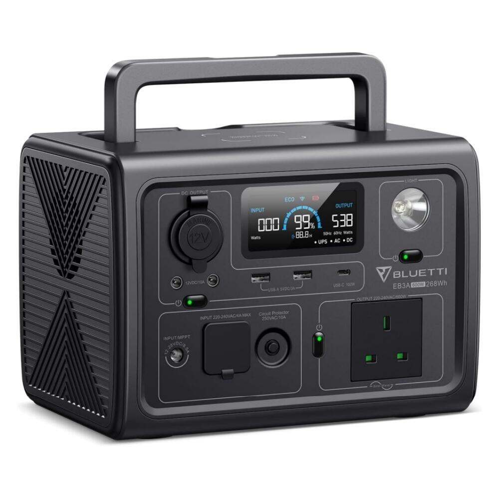 EB3A Solar Generator 268Wh for home emergency use and RV camping , Off-grid