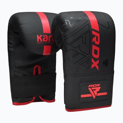 Boxing bag mitts f6 matzwart met rood