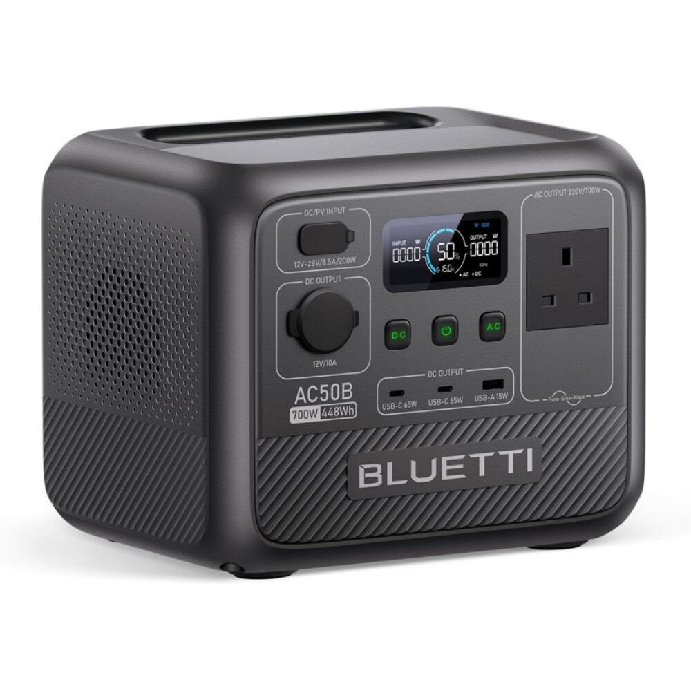 Portable Power Station AC50B, 448Wh/700W Solar Generator for Camping, Emergency