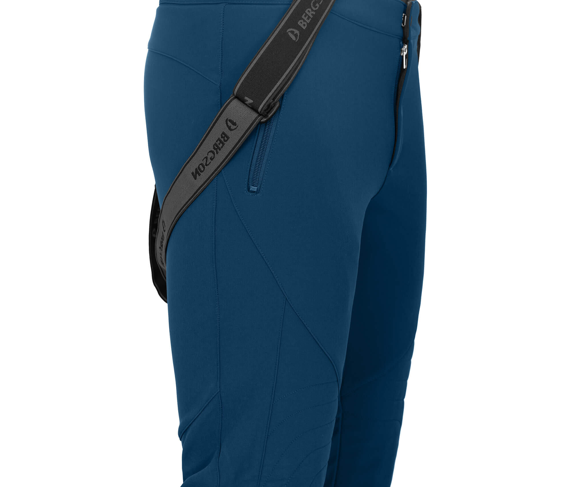 Herren Softshell Skihose winddicht, elastisch Blau 3/5