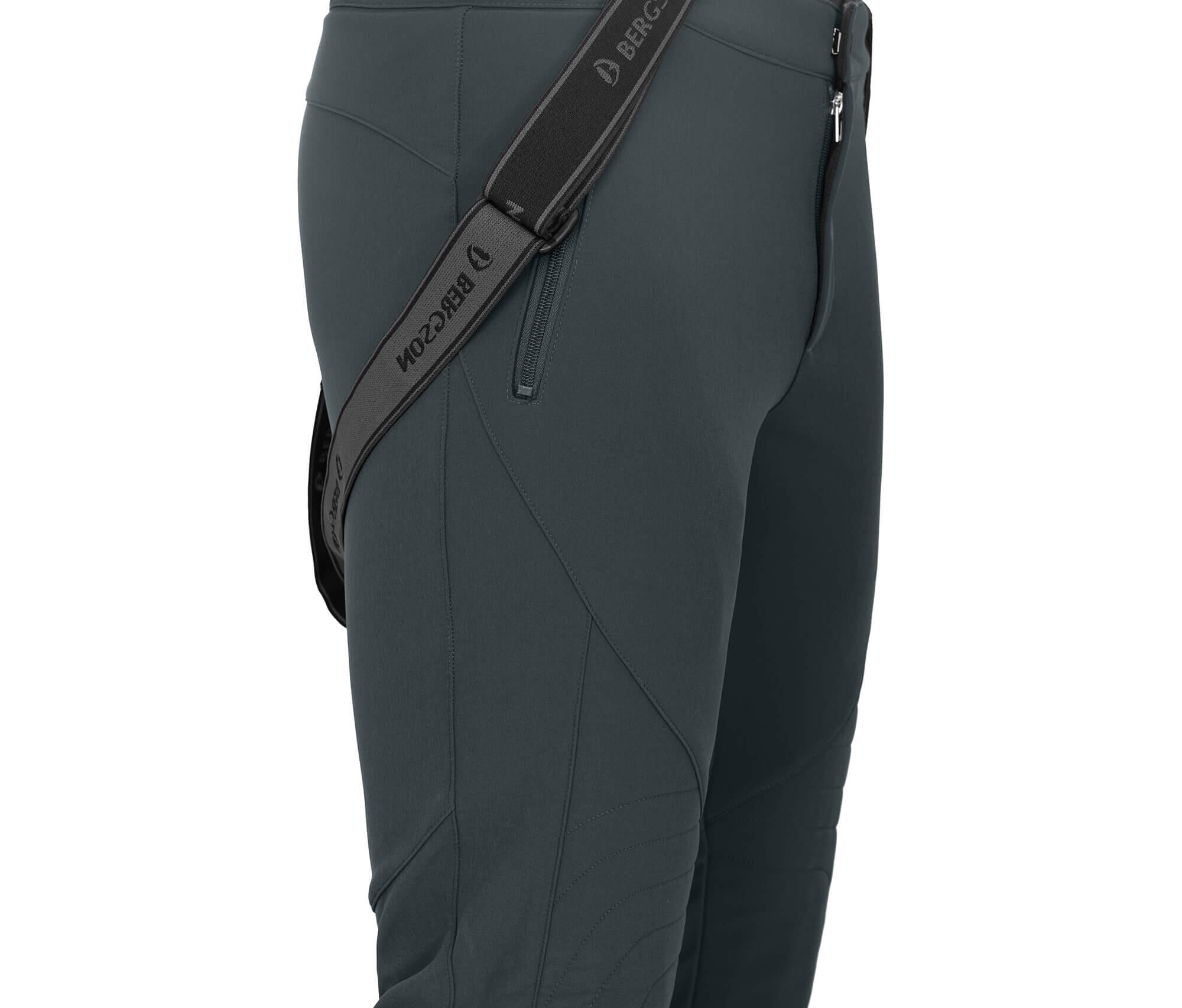 Herren Softshell Skihose winddicht, elastisch grau 3/5