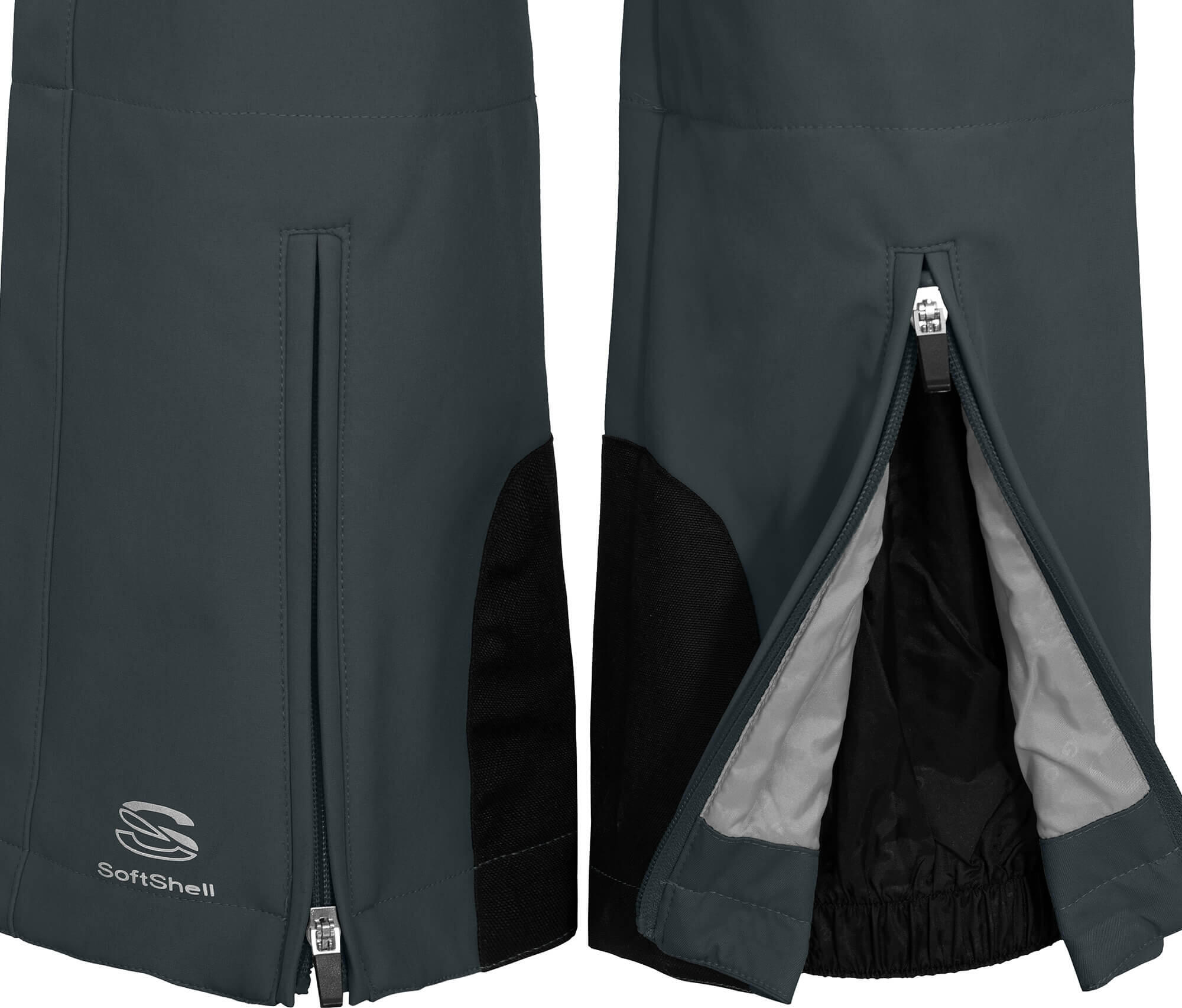 Damen Softshell Skihose winddicht, elastisch grau 4/5