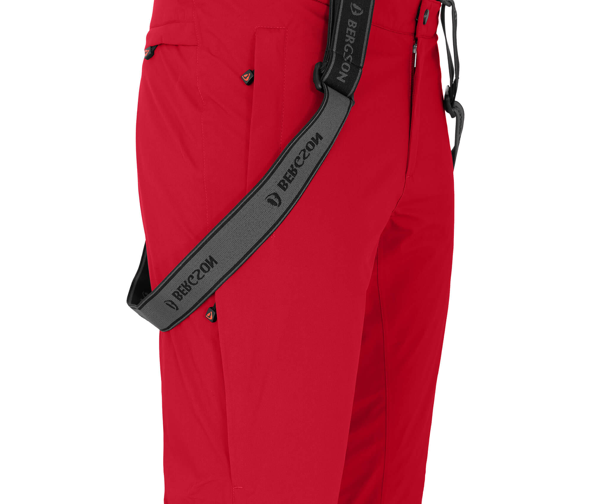 Herren Skihose warm wattiert, elastisch, wasserdicht Rot 4/6