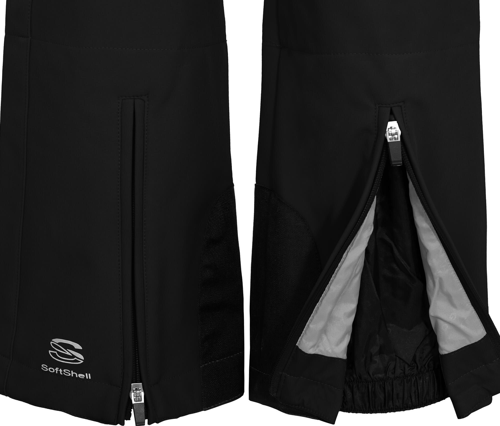 Damen Softshell Skihose winddicht, elastisch Schwarz 4/5