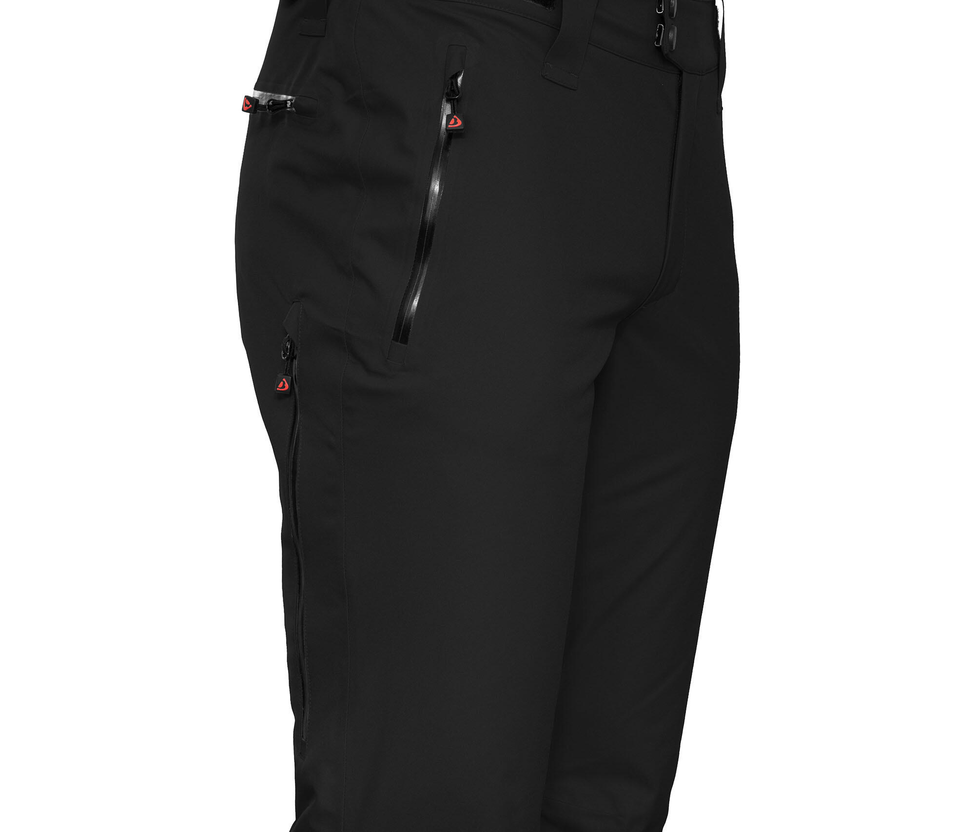 Herren Skihose wattiert, recycelt, 20000 mm Wassersäule Schwarz 3/4