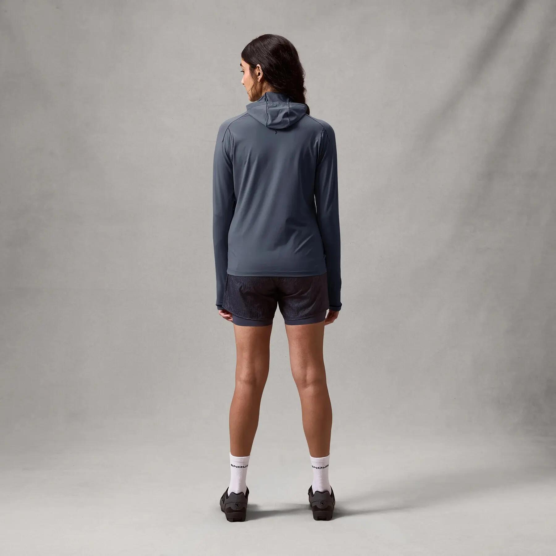 Felpa con cappuccio Endura Alltrack Roam Scuba da donna GRIGIA 3/5