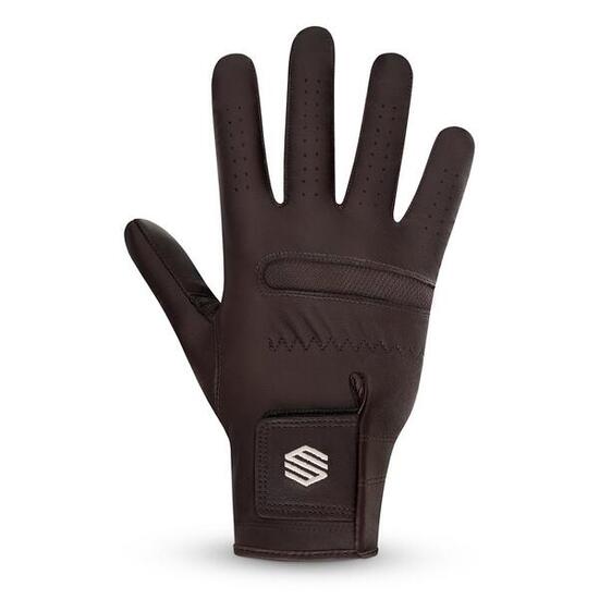 Herren und Damen Golf -handschuh Fescue Dark Brown Right Braun