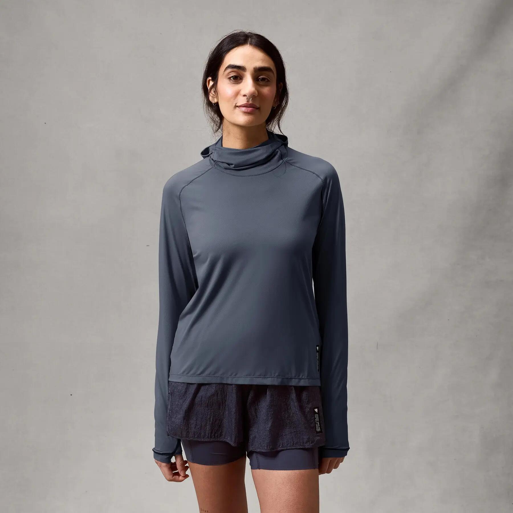 Felpa con cappuccio Endura Alltrack Roam Scuba da donna GRIGIA 2/5