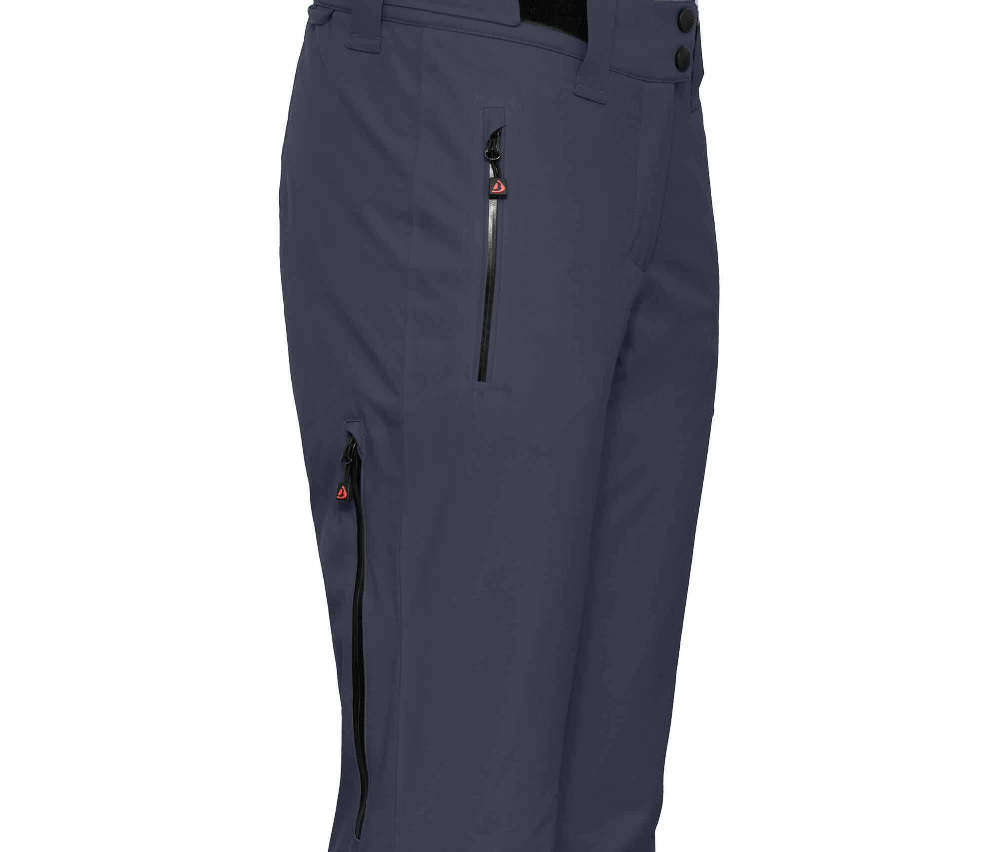 Damen Skihose wattiert, recycelt, 20000 mm Wassersäule Grau 3/4