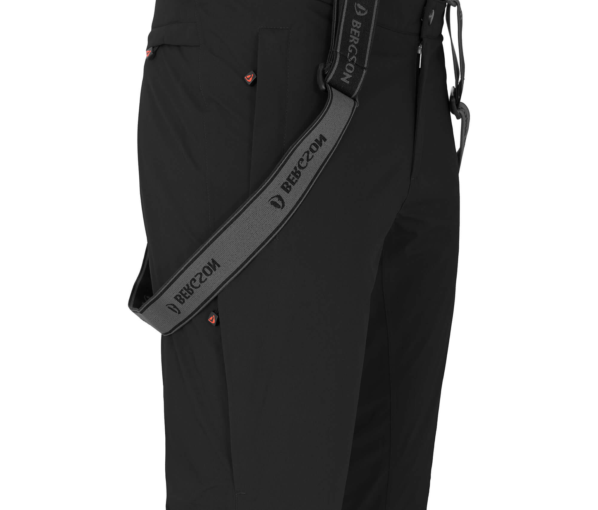Herren Skihose unwattiert, 20000mm Wassersäule Schwarz 3/5
