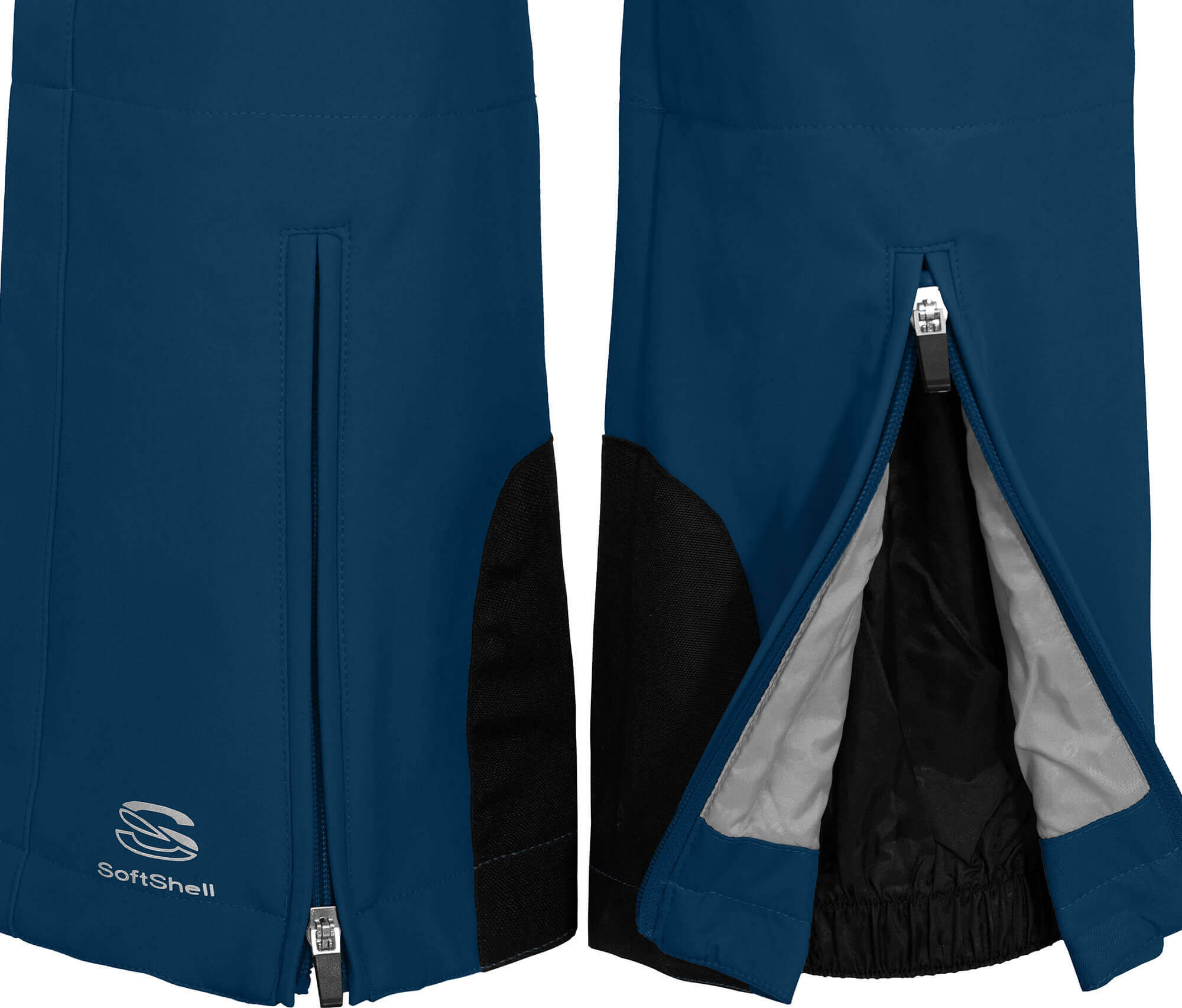 Damen Softshell Skihose winddicht, elastisch Blau 4/5