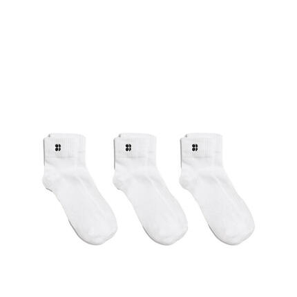 SWEATY BETTY Essentials Mini Crew Sokken 3-Paar WIT 6-8