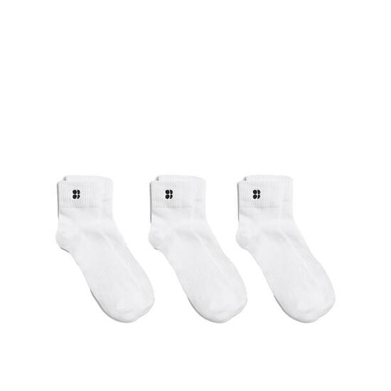 SWEATY BETTY Essentials Mini Crew Sokken 3-Paar WIT 6-8