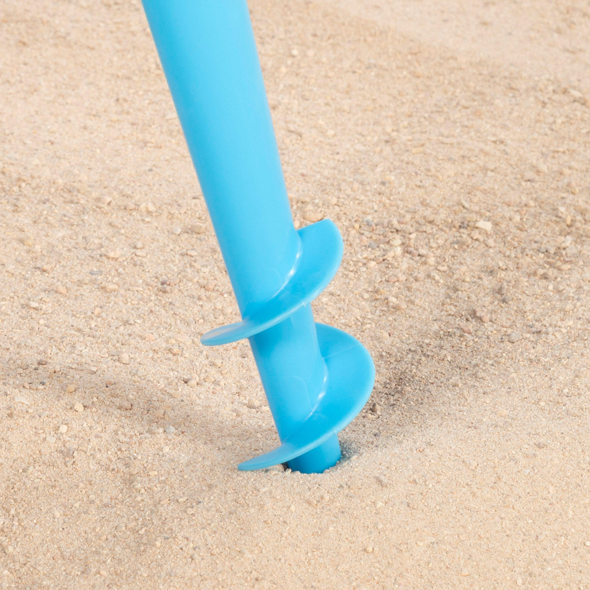 Parasol de plage inclinable UV50 en oxford et acier avec pied et housse 5/7