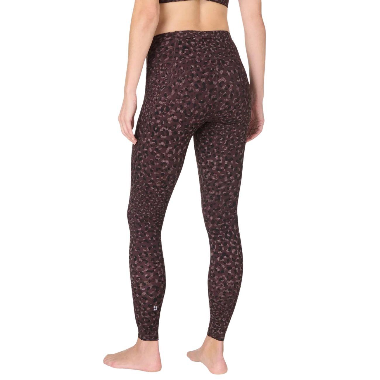SWEATY BETTY Power Gym Leggings  BRUINE LUIPAARDPRINT MET STIPPEN XL 3/7