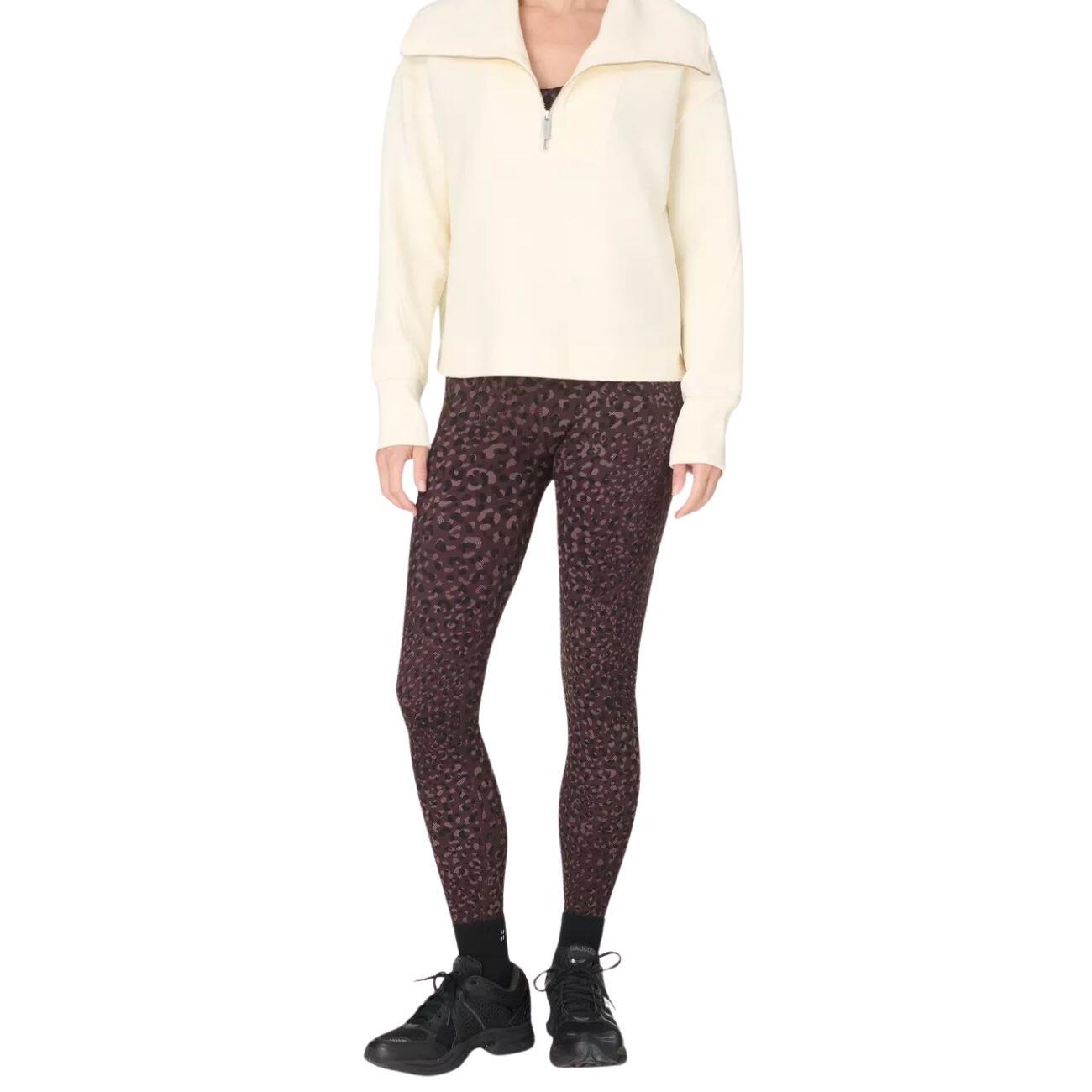 SWEATY BETTY Power Gym Leggings  BRUINE LUIPAARDPRINT MET STIPPEN XL 5/7