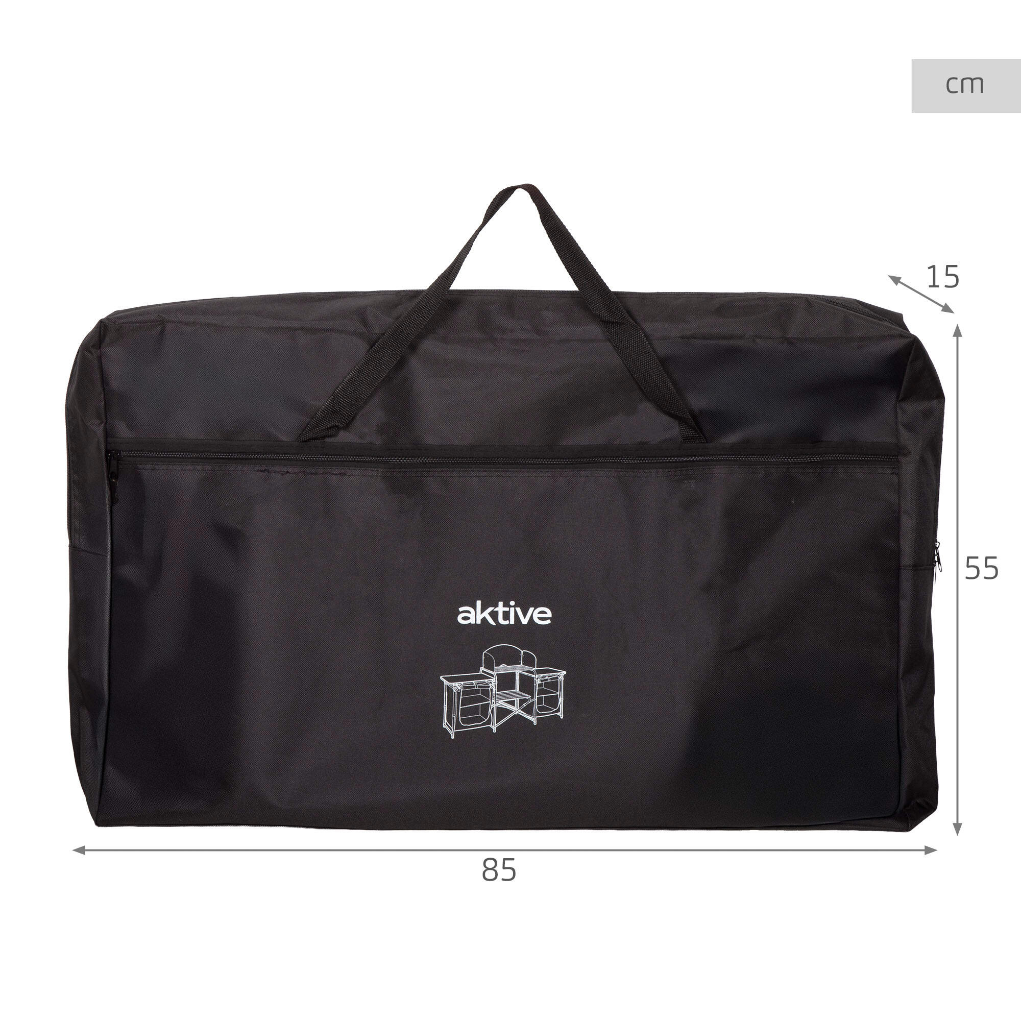 Cuisine de camping en acier et polyester avec placards et étagères de rangement 5/7