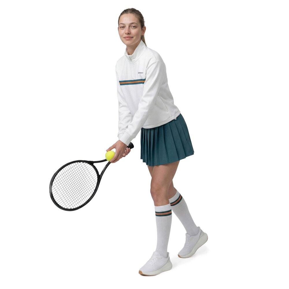 Jupe-short de tennis taille haute femme Flow Femme-W Green Vert 3/6