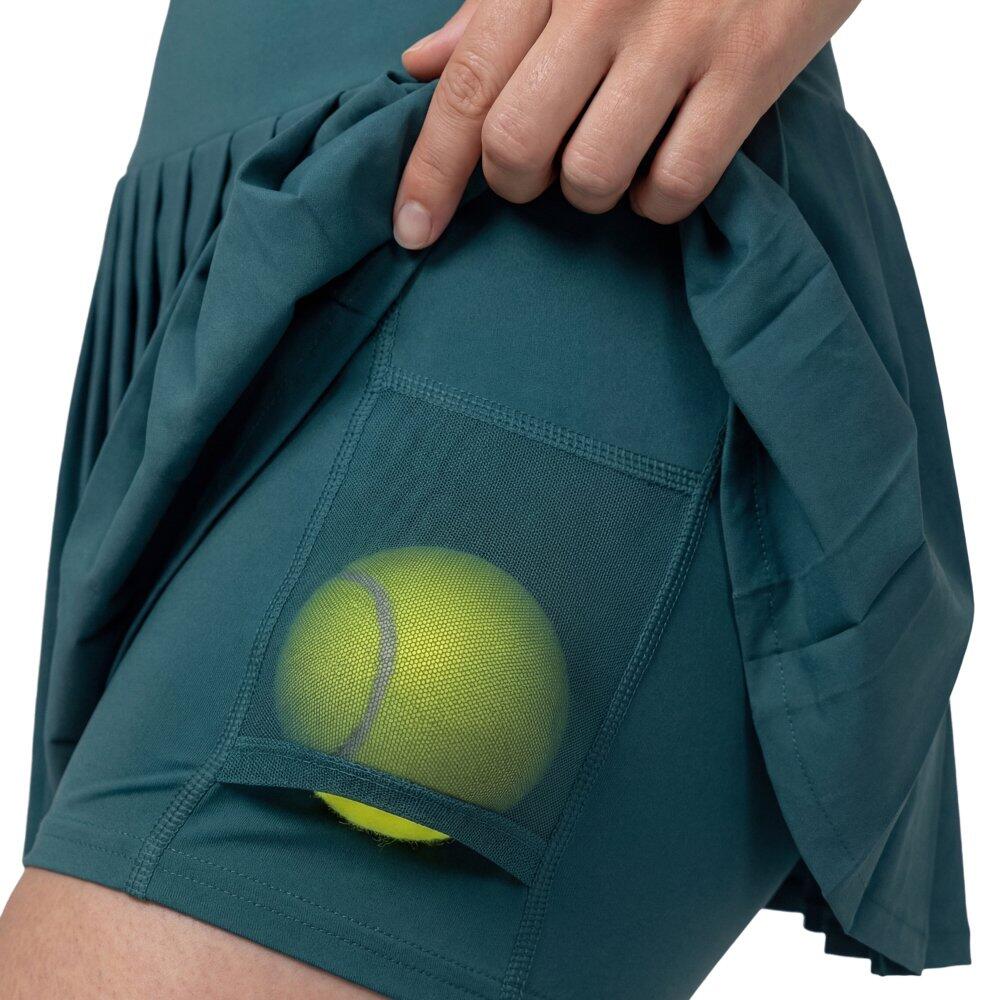 Jupe-short de tennis taille haute femme Flow Femme-W Green Vert 5/6