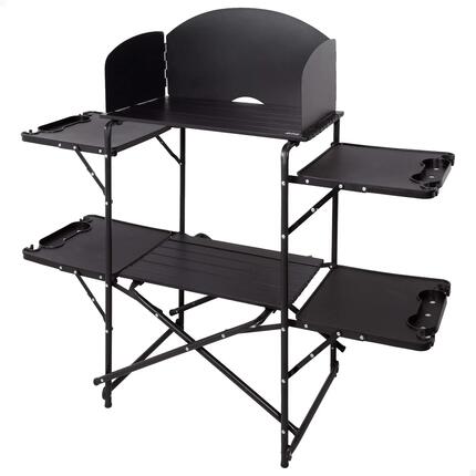 Armoire de cuisine de camping pliante en acier avec sac de transport