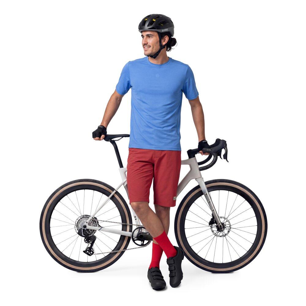 Short gravel homme Cyclisme Block Red Rouge 3/8