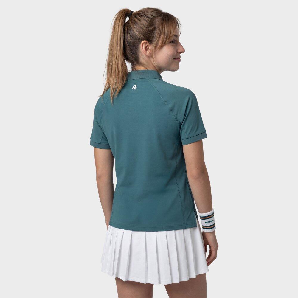 Damen Tennis -poloshirt Player-W Green Grün 6/6