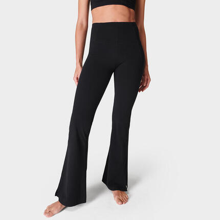 SWEATY BETTY Super Soft Flare Yoga Trousers ZWART XXL