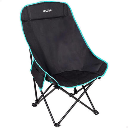 Chaise de camping pliante Aktive 55 x 45 x 90 cm, charge max. 110 kg, noire