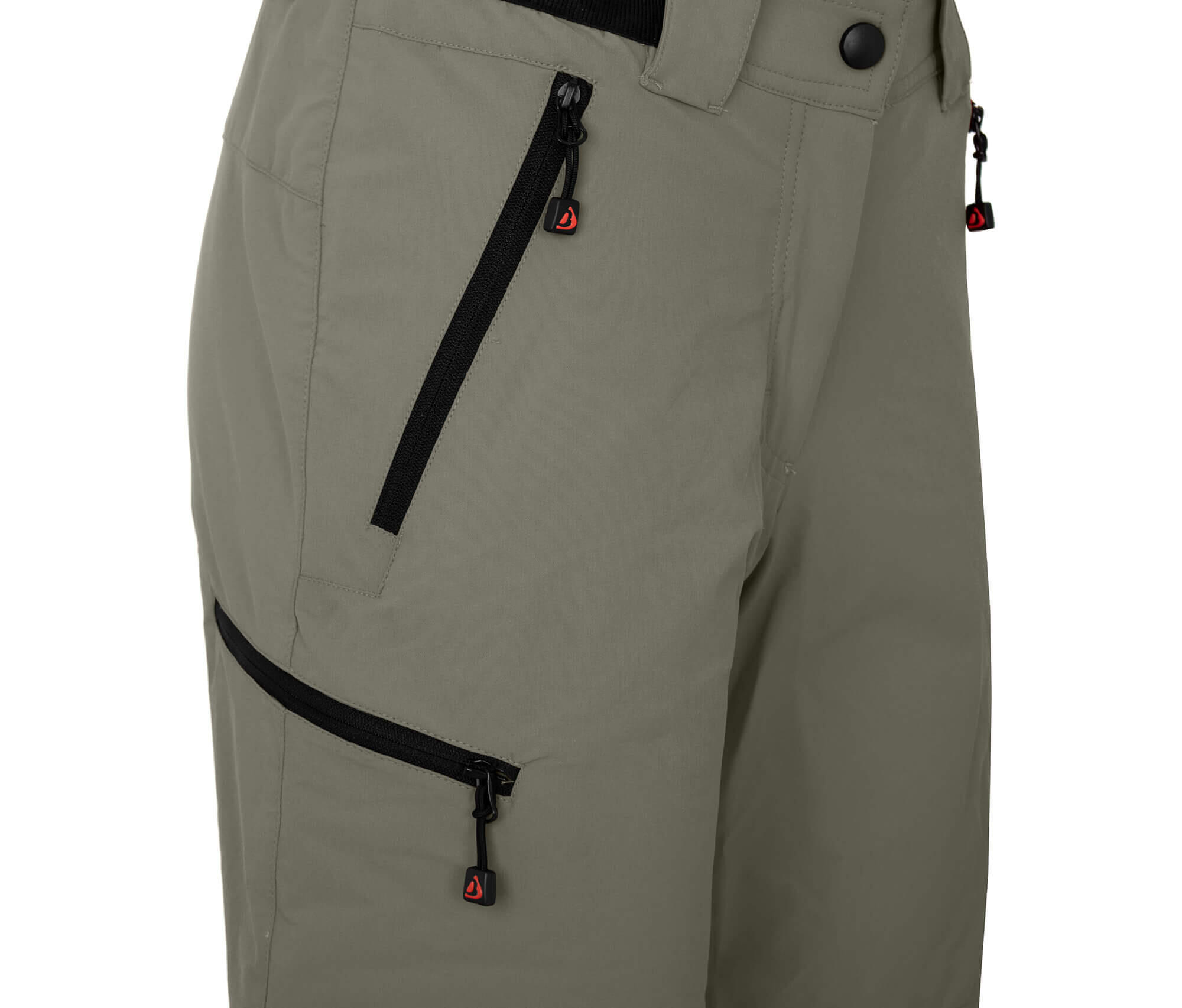 Damen Wandershorts leicht, strapazierfähig Grün 3/4