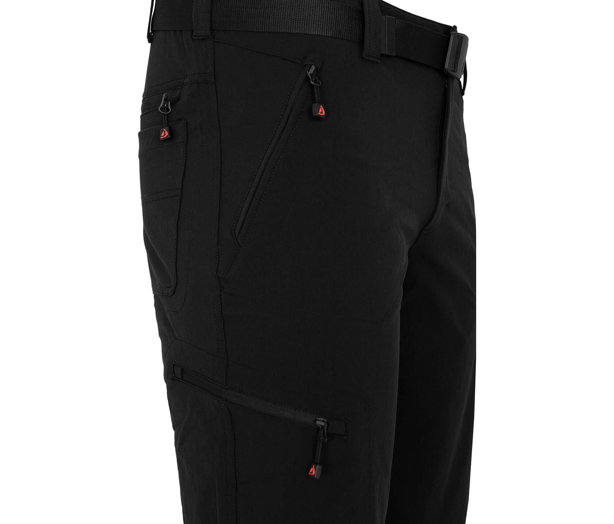 Herren Wandershorts vielseitig, pflegeleicht Schwarz 3/4