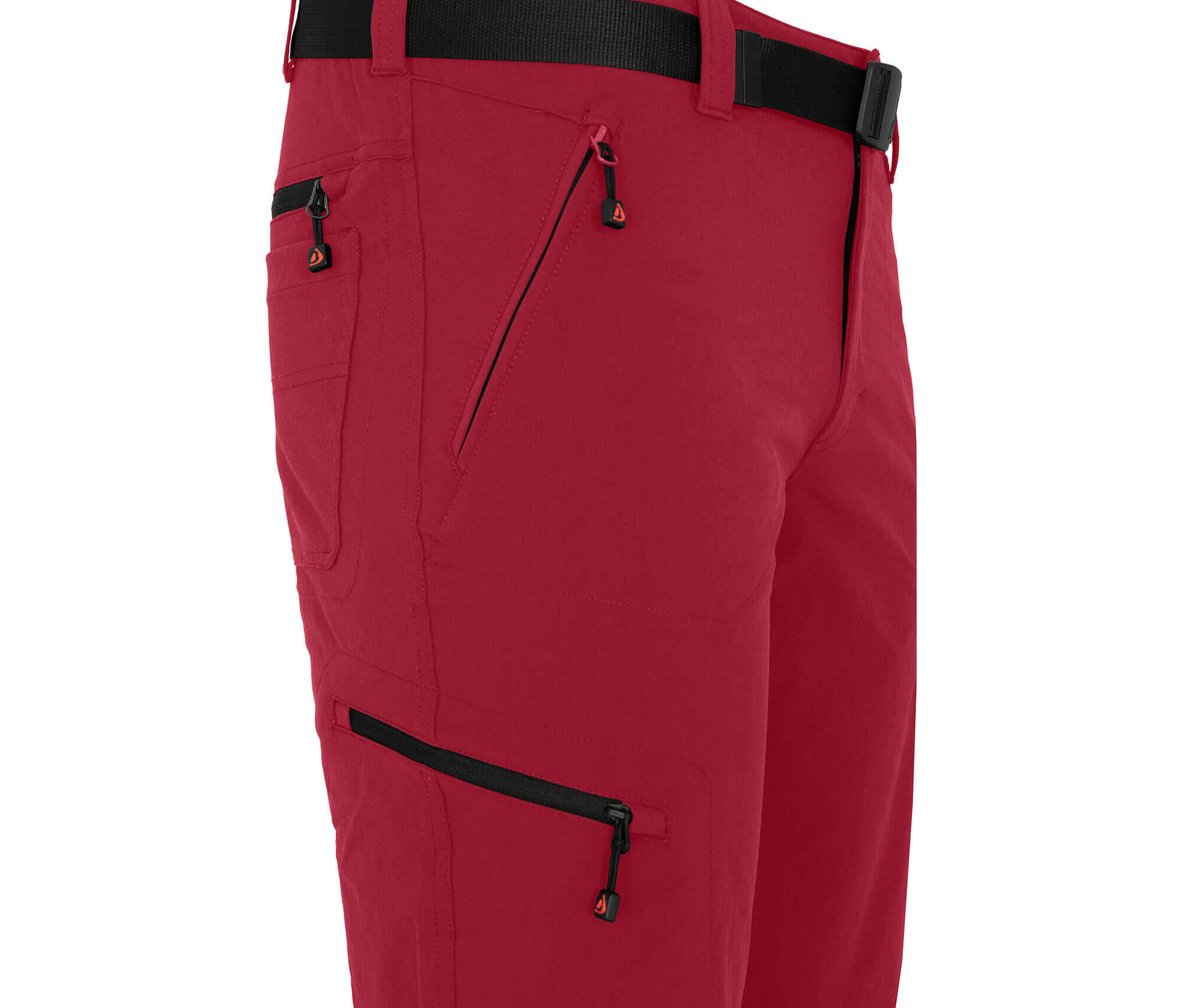 Herren Wandershorts vielseitig, pflegeleicht Rot 3/4