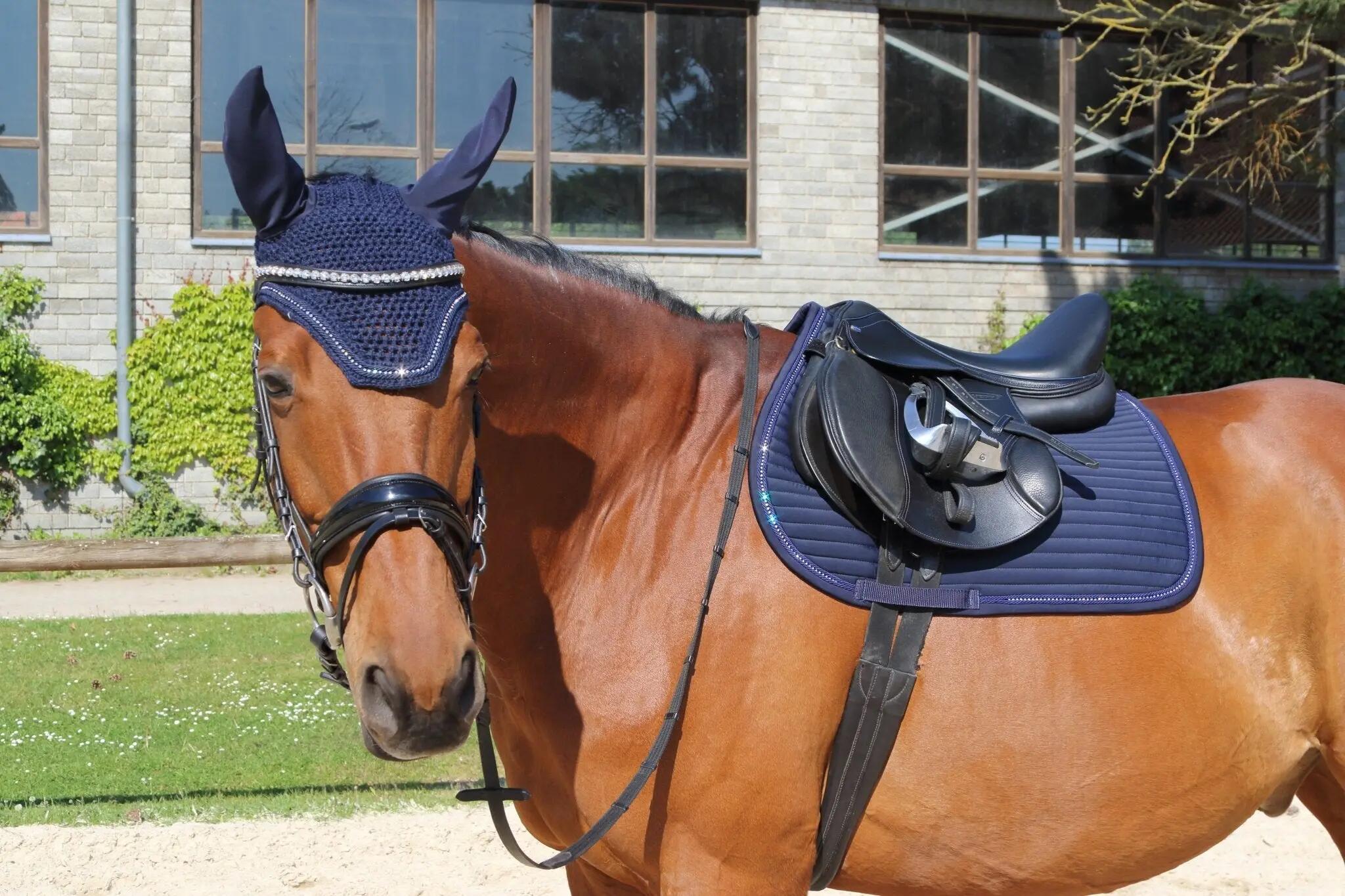 Euroriding Zadeldek Bright Met Kristallen Luxe & Comfort Blauw - 2/6