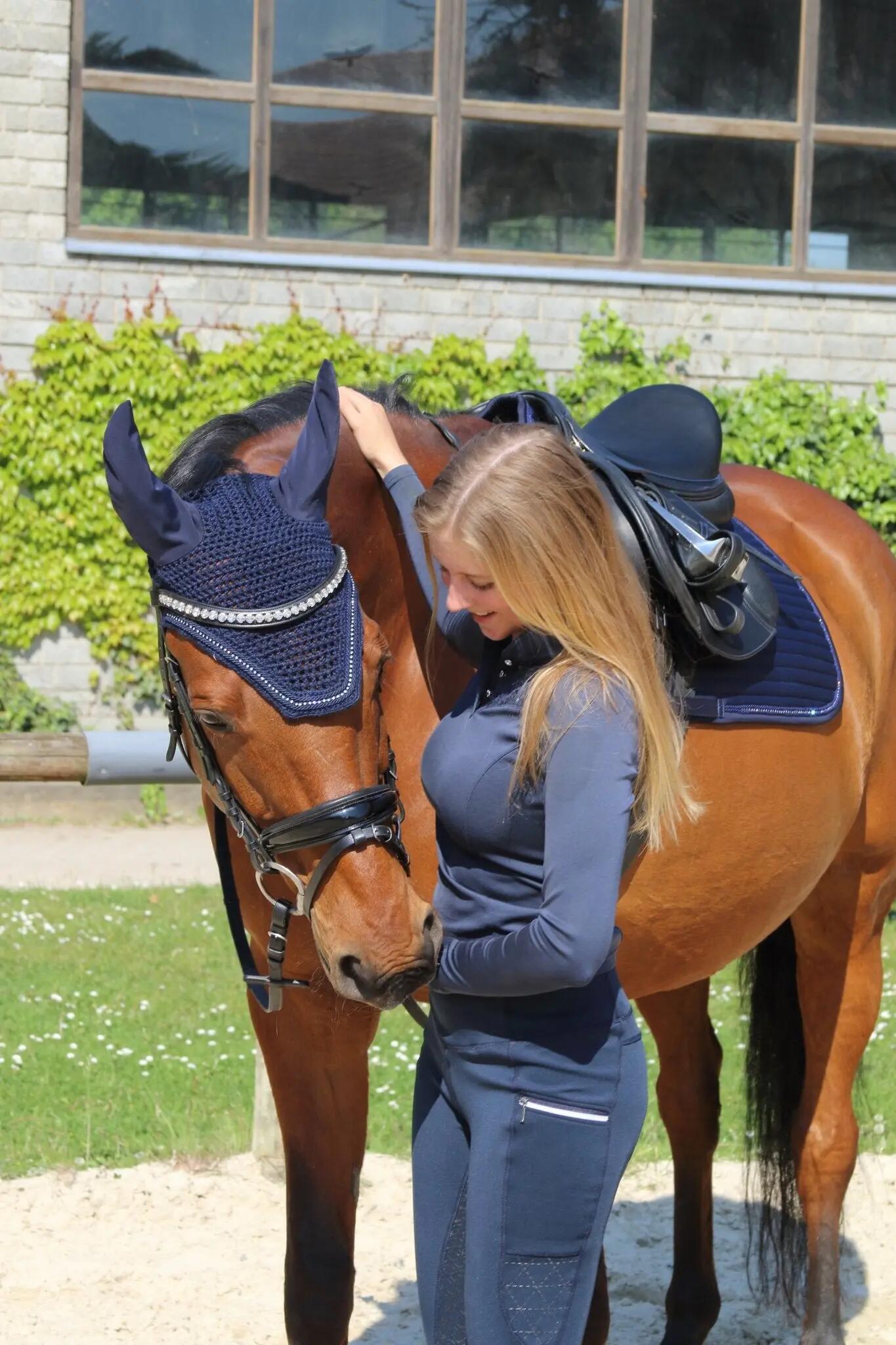 Euroriding Zadeldek Bright Met Kristallen Luxe & Comfort Blauw - 4/6