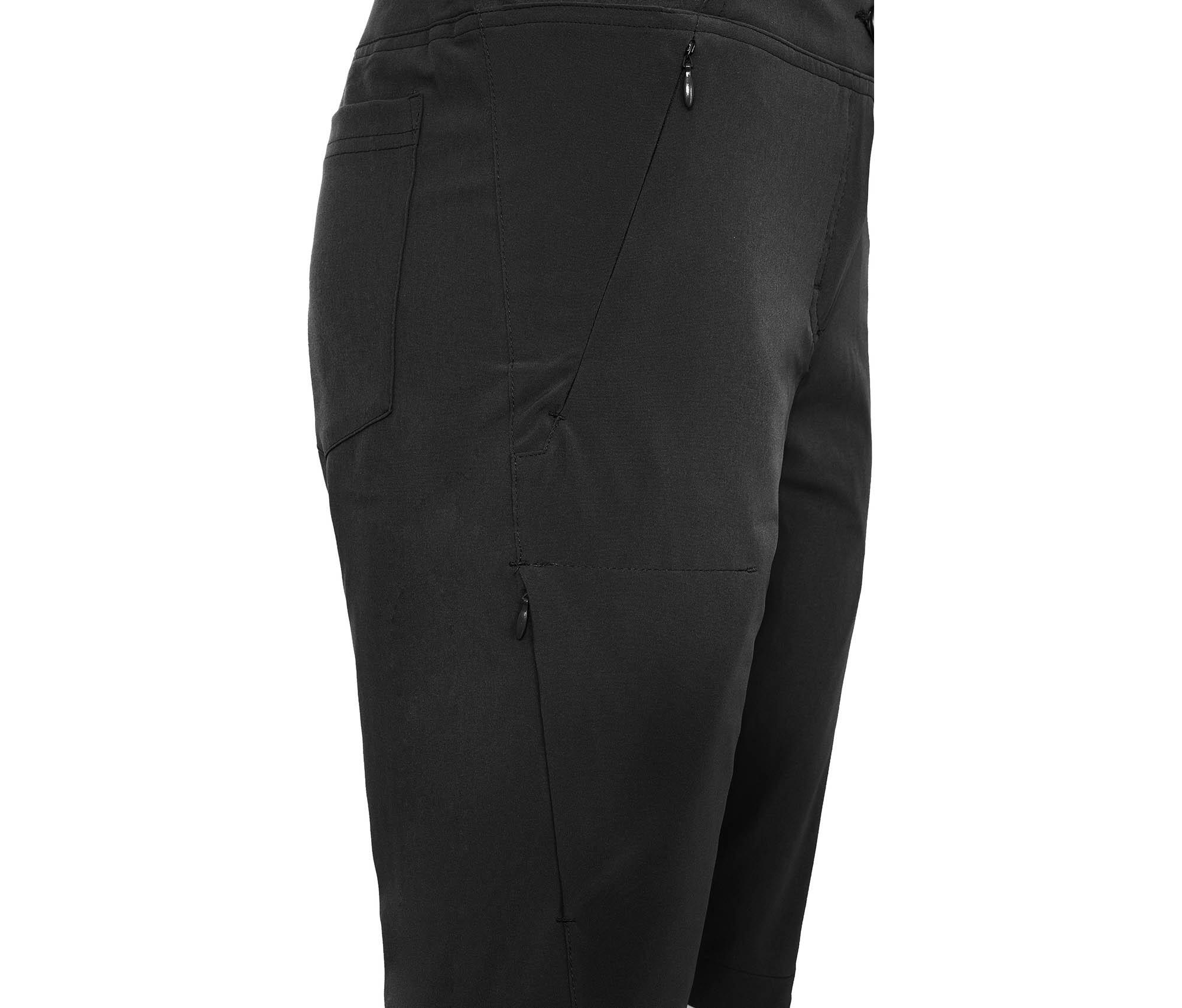 Damen Wandershorts recycelt, elastisch, sportlich Schwarz 3/5