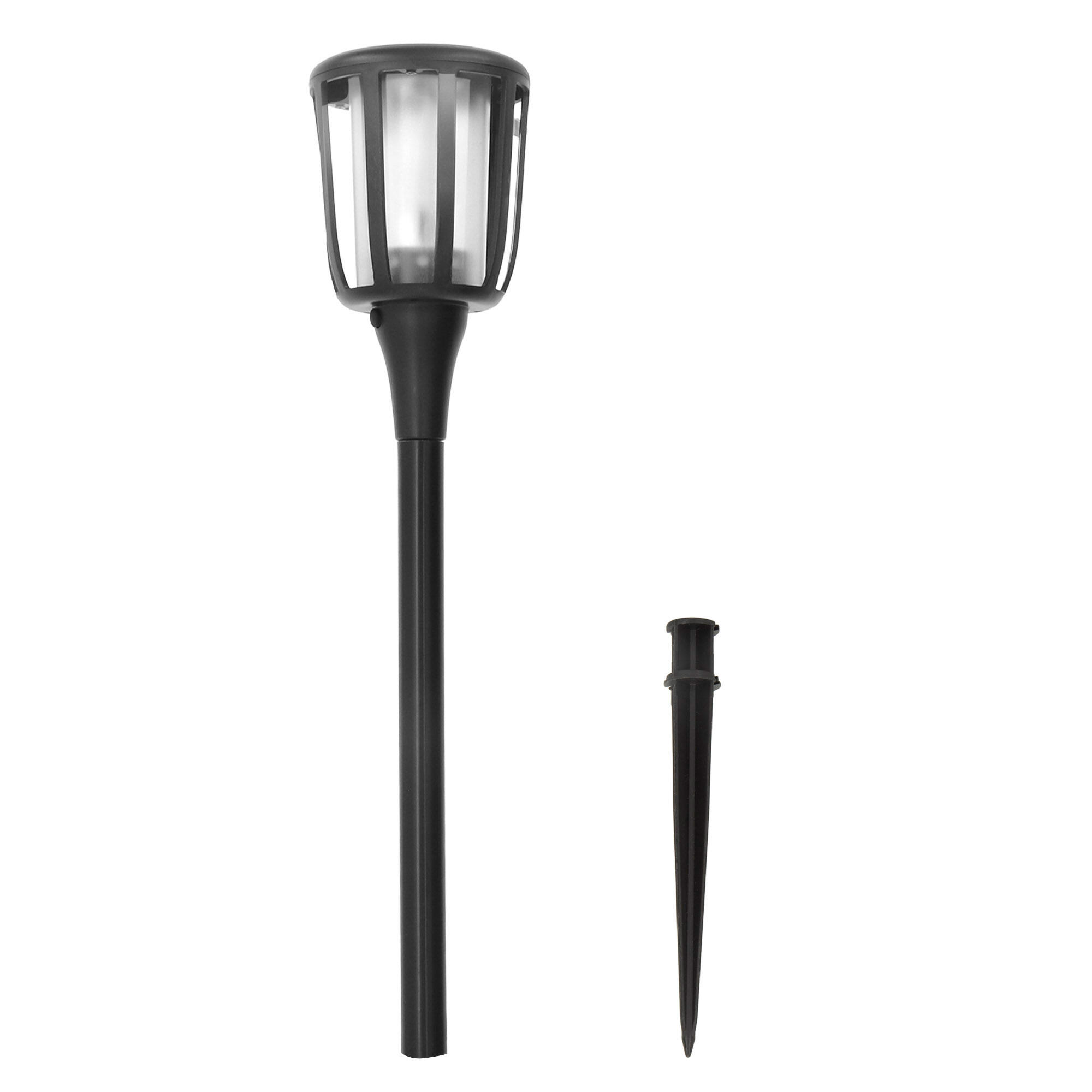 Balise solaire extérieure avec lumière chaude et mobile et panneau solaire 7/7