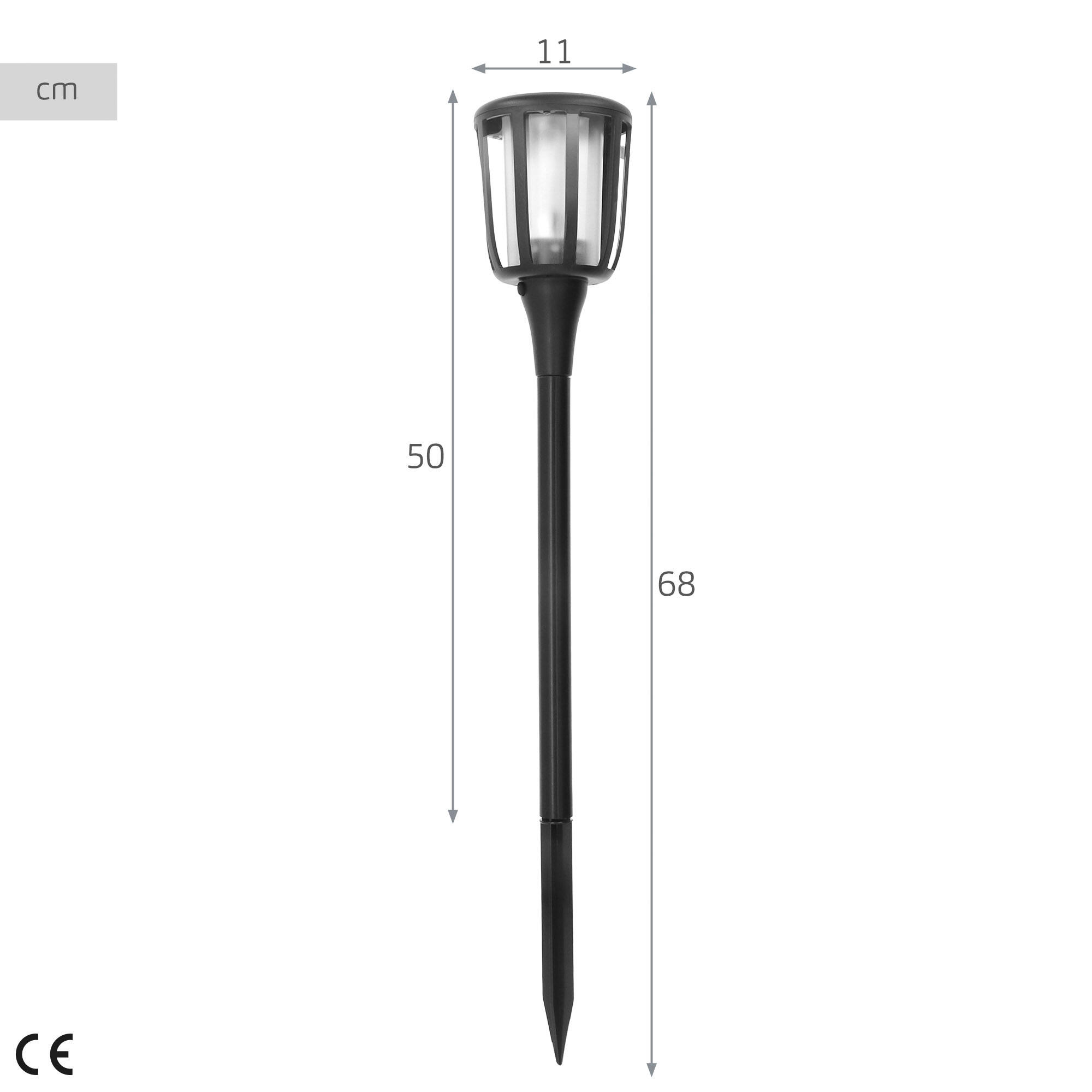 Balise solaire extérieure avec lumière chaude et mobile et panneau solaire 4/7