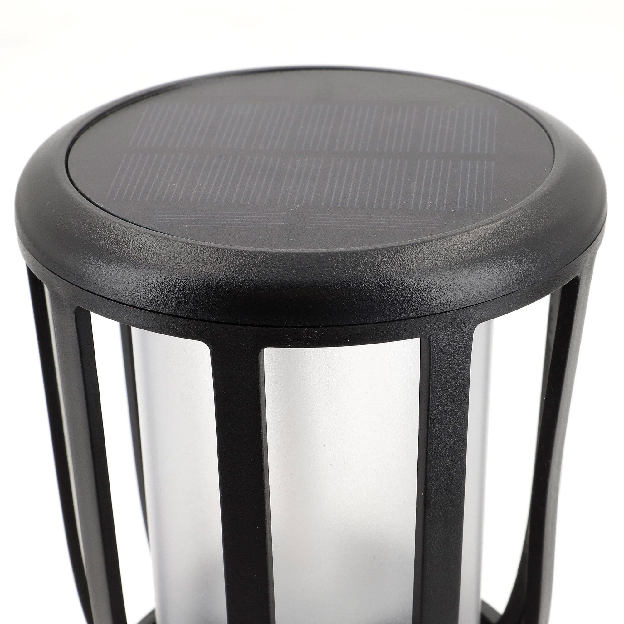 Balise solaire extérieure avec lumière chaude et mobile et panneau solaire 6/7