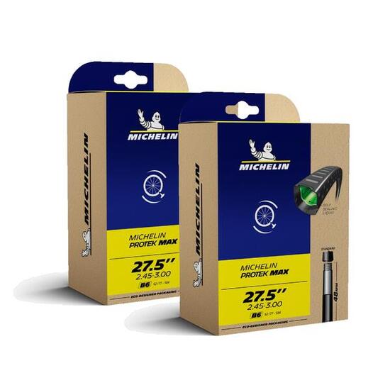 Lot 2 Chambres à Air VTT 27,5" 2.45-3.00 Anti-Crevaison Valve Schrader