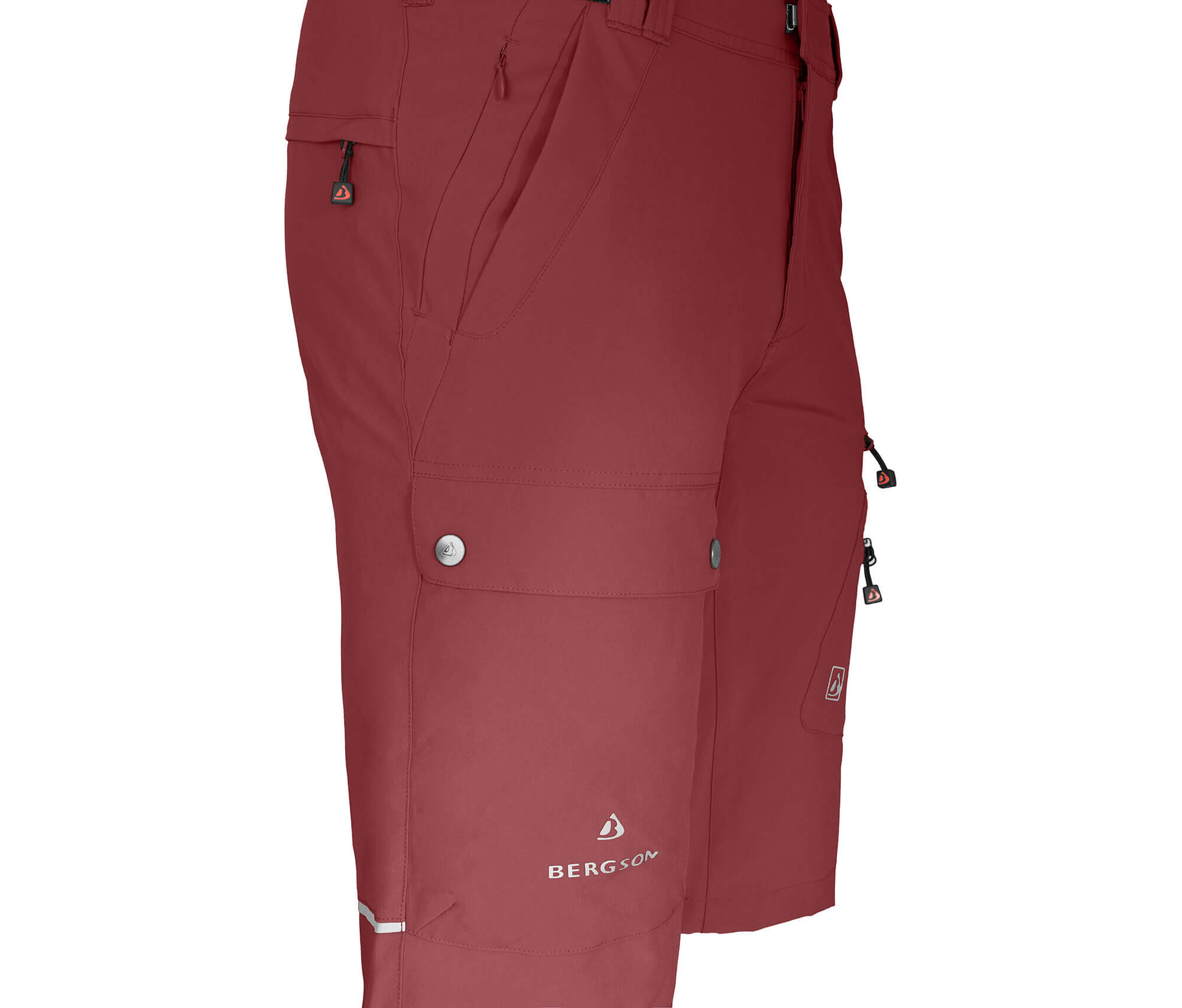 Herren Wandershorts recycelt, elastisch, 7 Taschen Braun 3/5