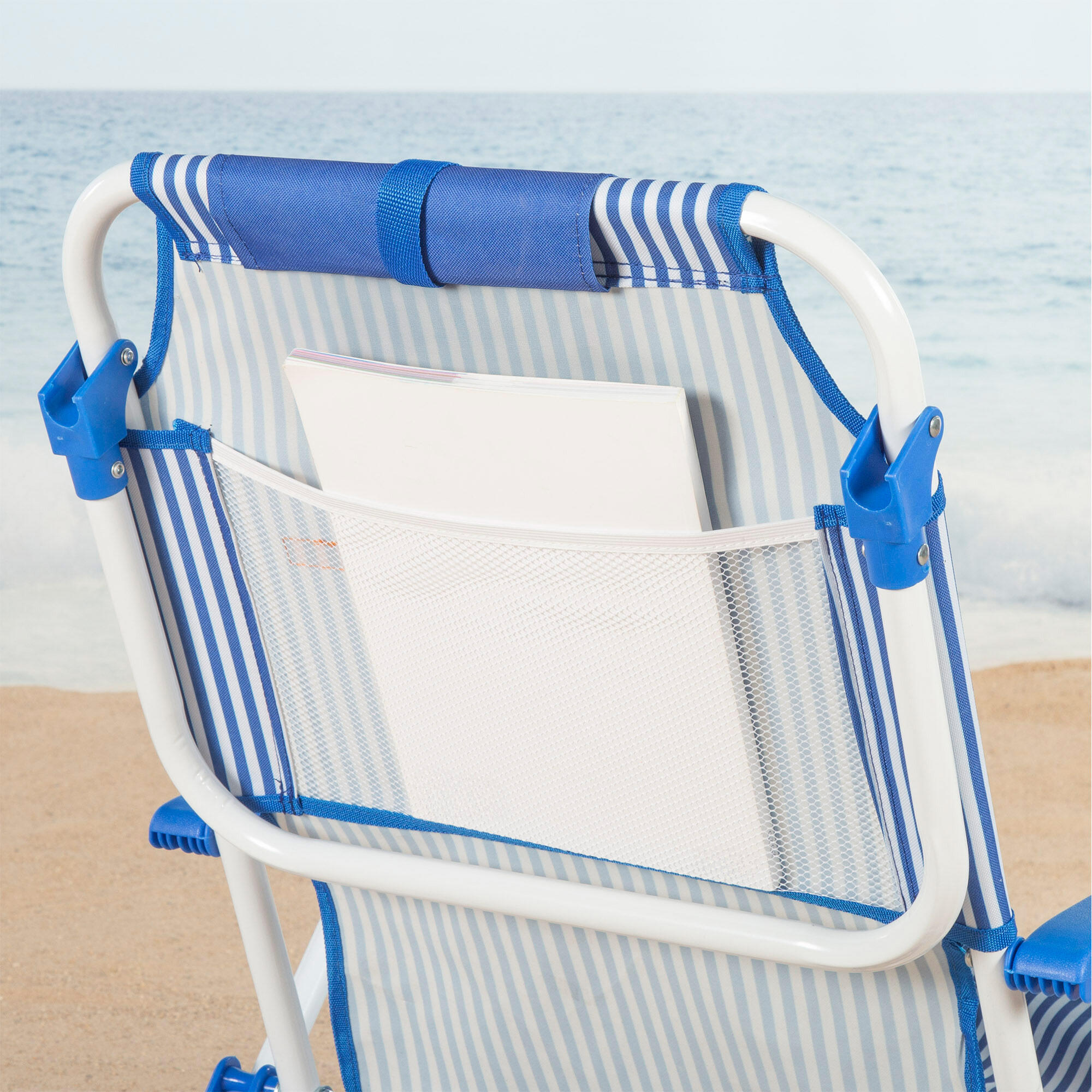 Sedia da spiaggia pieghevole Aktive 48x58x76 cm max. 110 kg 4 posizioni 7/7